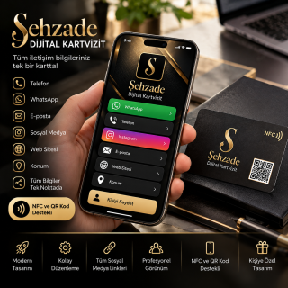 Şehzade Dijital Kartvizit - NFC ve QR Kod Destekli Dijital Kartvizit