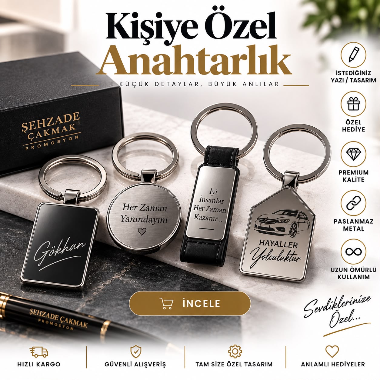 kişiye özel anahtarlık