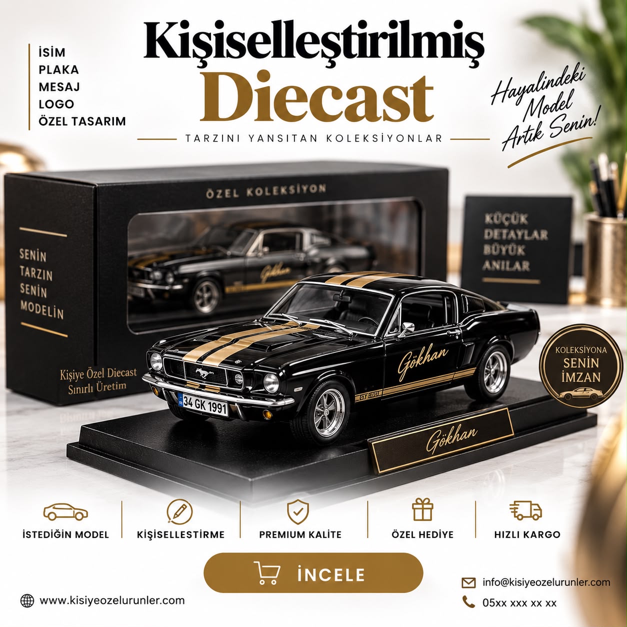 Kişiselleştirilmiş diecat model araba