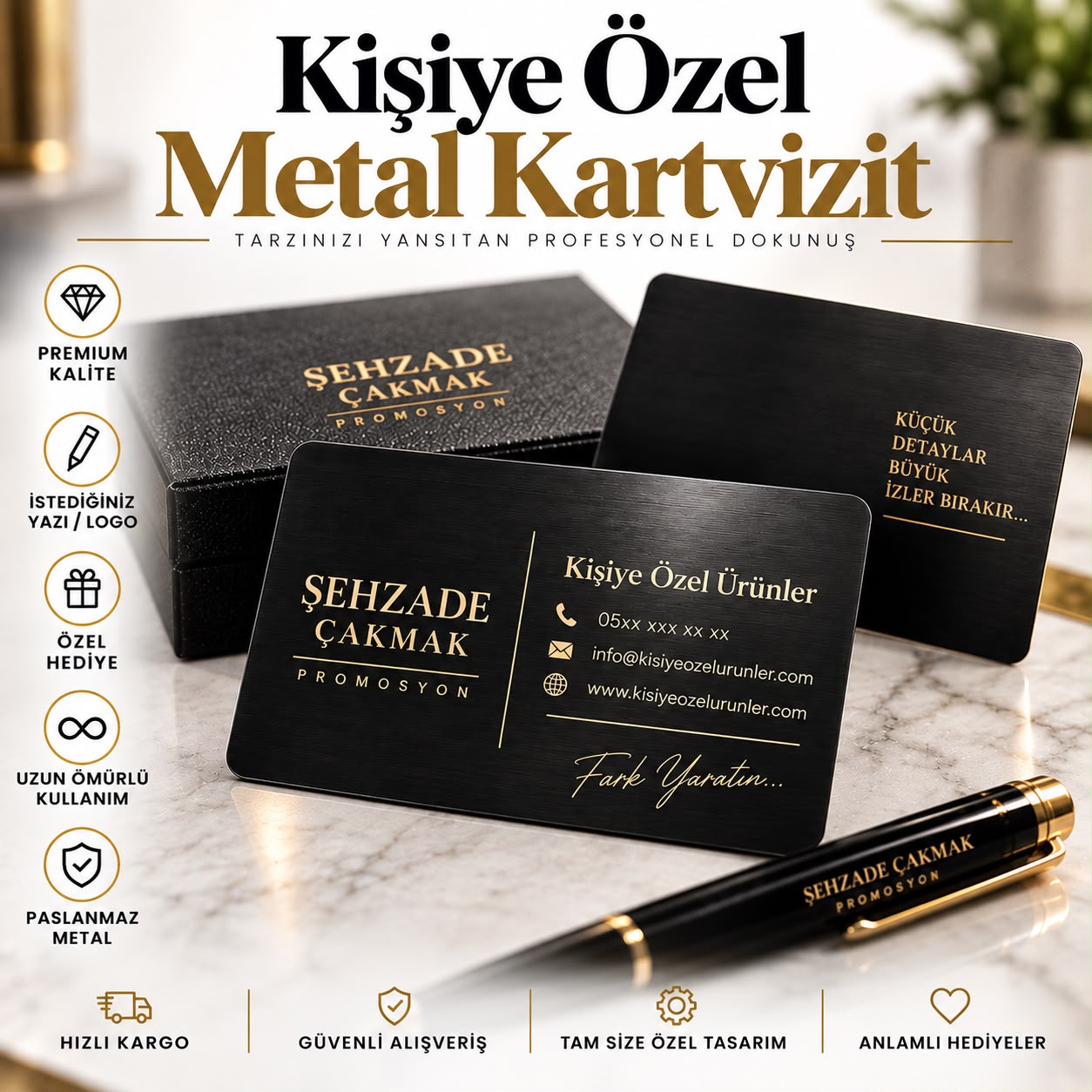 Kişiye Özel Metal Kartvizit